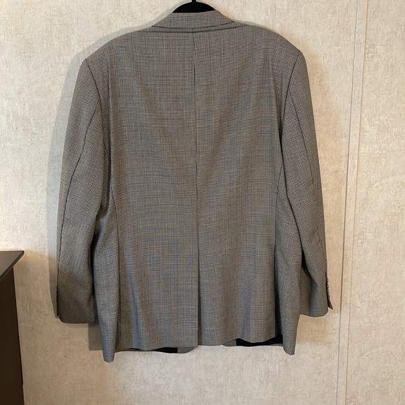 Nautica black and white houndstooth men’s suit jacket . Size 42R. 6 pockets - Picture 2 of 15
